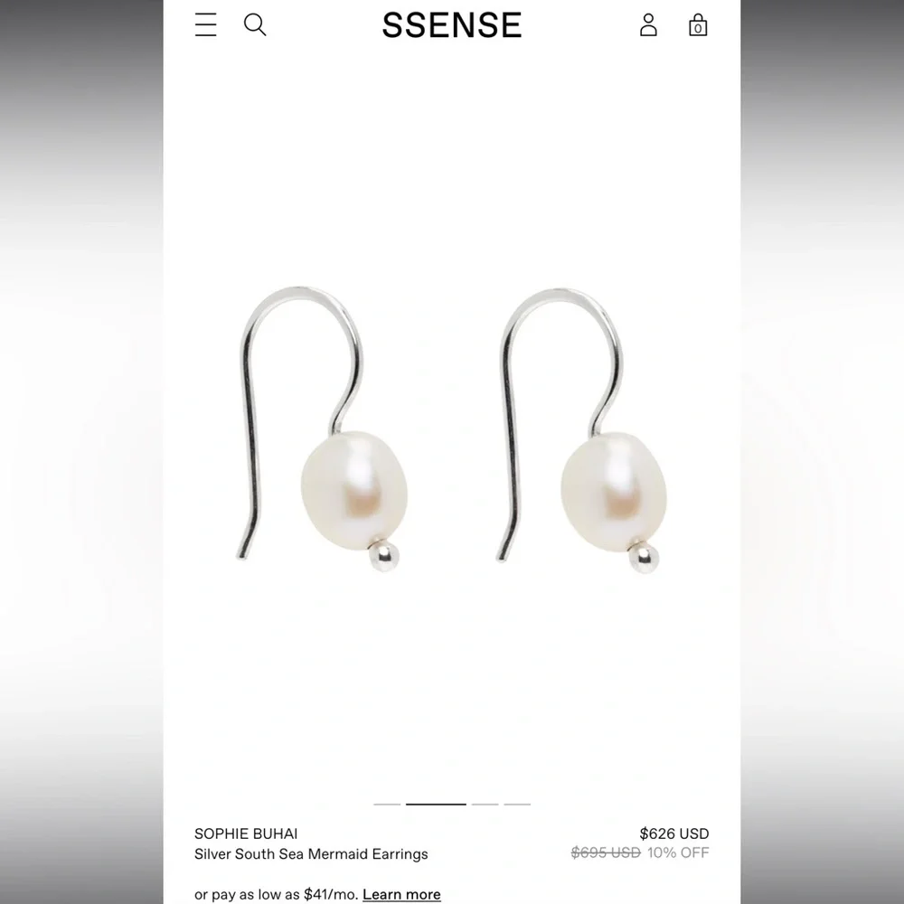 Sophie Buhai Mermaid South Sea Pearl Earrings 🪸 White - Picture 7 of 9